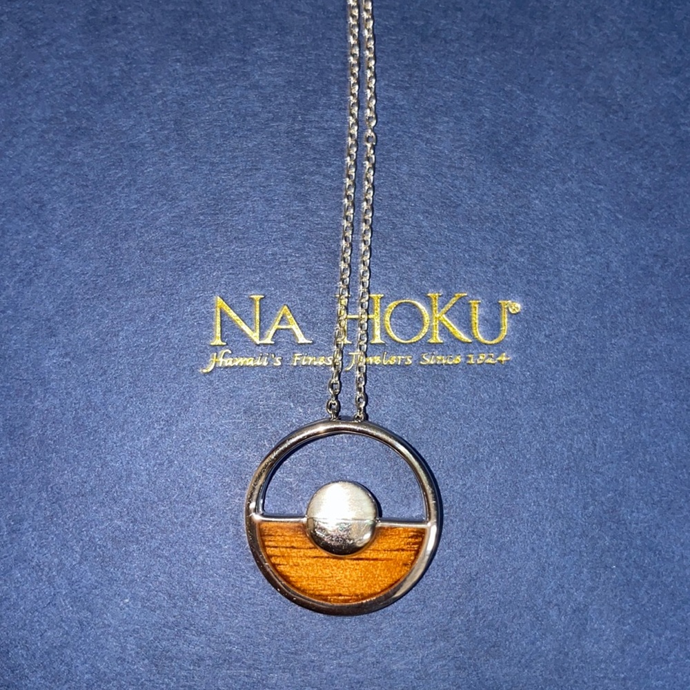 NA HOKU Sterling Silver & Koa Necklace